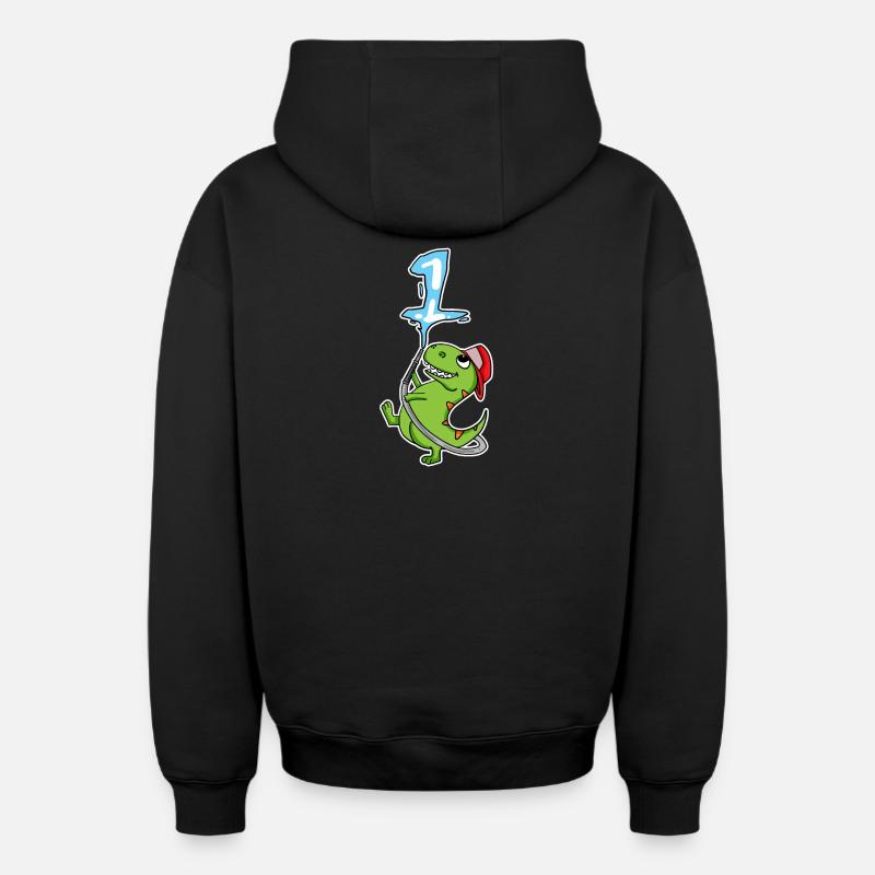Numéro 1 - Sweat à capuche unisexe zippé oversize épais SPREAD - noir