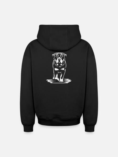 Rottweiler "Black Edition" - Oversized Heavyweight Unisex Zip Hoodie - black