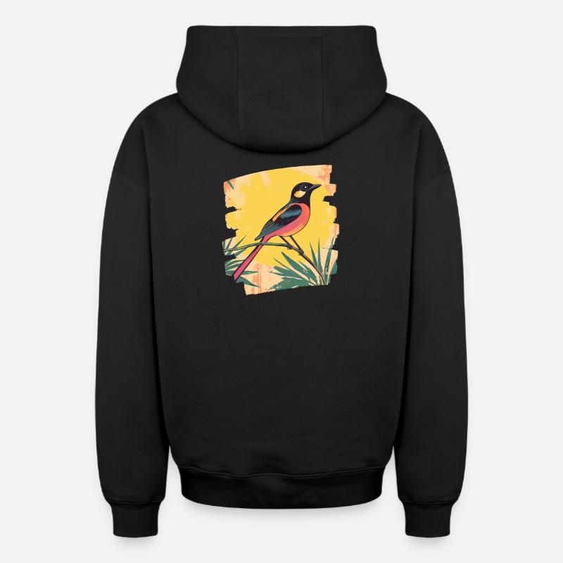Canari - Sweat à capuche unisexe zippé oversize épais SPREAD - noir