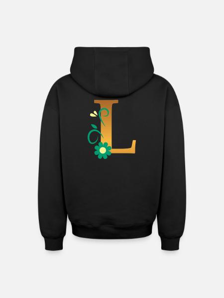 L - Oversized Heavyweight Unisex Zip Hoodie - black