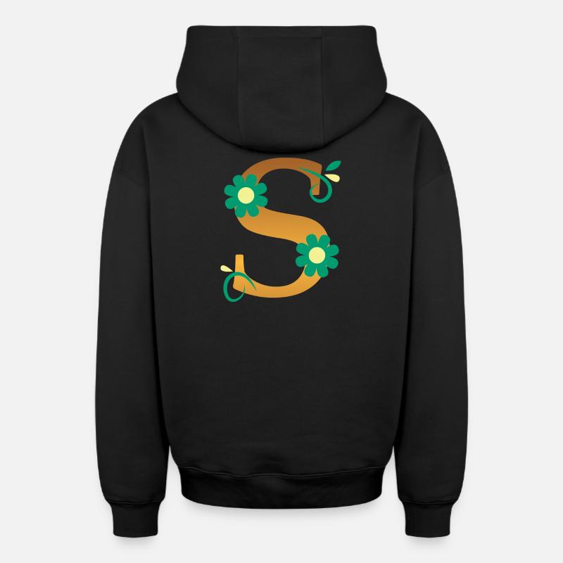 S - Sweat à capuche unisexe zippé oversize épais SPREAD - noir