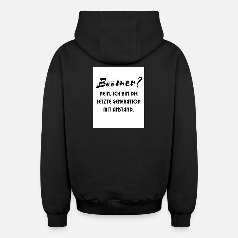 Génération avec style - Sweat à capuche unisexe zippé oversize épais SPREAD - noir