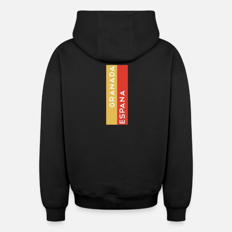 Grenade - Sweat à capuche unisexe zippé oversize épais SPREAD - noir