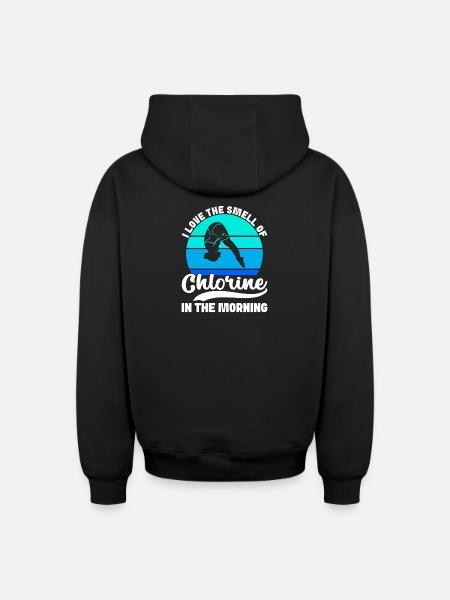 Diving diving board - Oversized Heavyweight Unisex Zip Hoodie - black