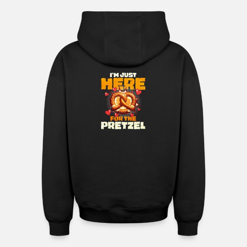 Bretzel - Sweat à capuche unisexe zippé oversize épais SPREAD - noir