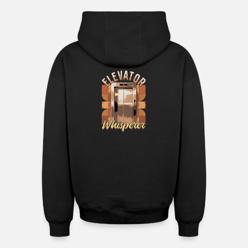 Ascenseur pour tout-petits et enfants - Sweat à capuche unisexe zippé oversize épais SPREAD - noir