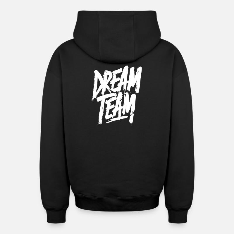 Équipe de rêve - Sweat à capuche unisexe zippé oversize épais SPREAD - noir