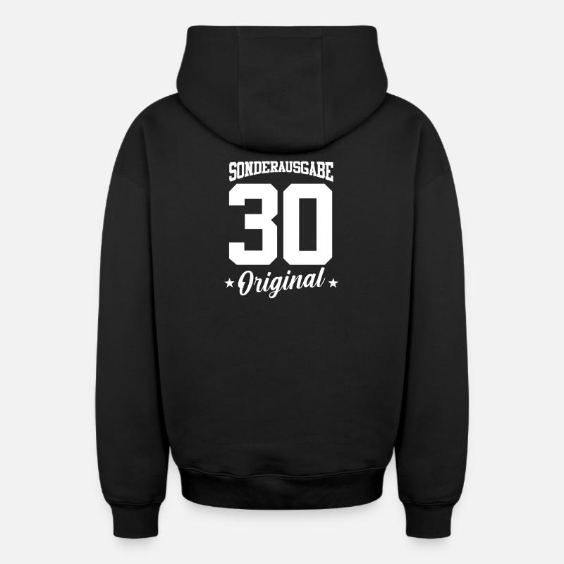 30 Anniversaire - Sweat à capuche unisexe zippé oversize épais SPREAD - noir
