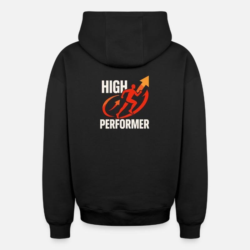 Conception de sprint haute performance - Sweat à capuche unisexe zippé oversize épais SPREAD - noir