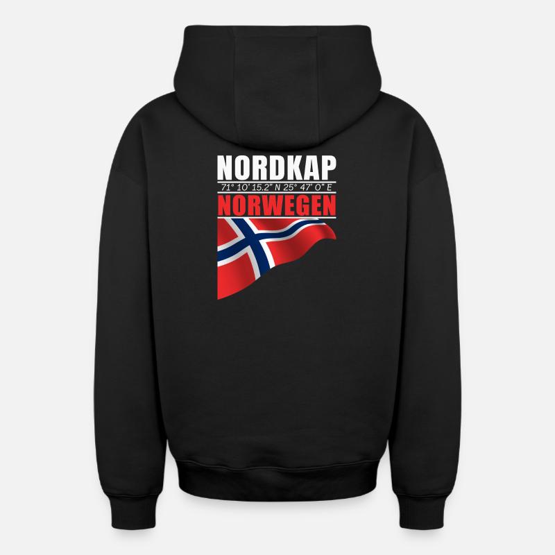 Cap Nord - Sweat à capuche unisexe zippé oversize épais SPREAD - noir