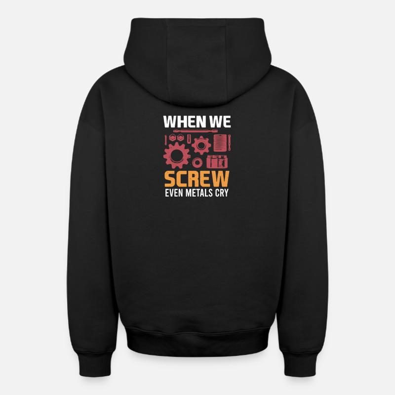 Mechanical Engineering Mechanical Engineer - Oversized Heavyweight Unisex Zip Hoodie - black