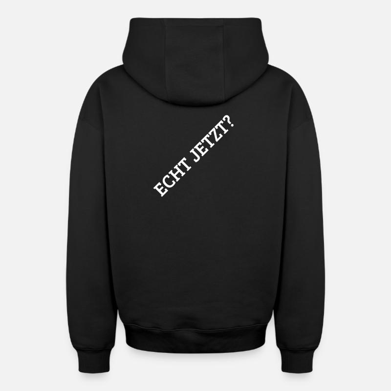 vraiment? - Sweat à capuche unisexe zippé oversize épais SPREAD - noir