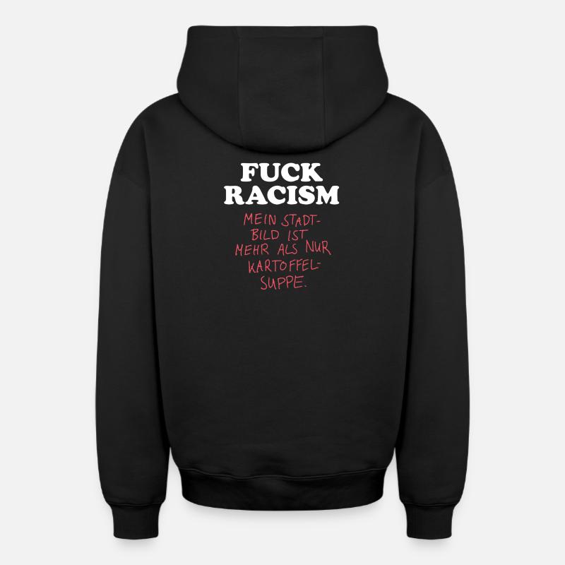 Paysage urbain - Sweat à capuche unisexe zippé oversize épais SPREAD - noir