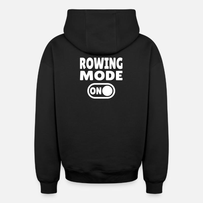 Mode d’aviron ON - Rudern - Sweat à capuche unisexe zippé oversize épais SPREAD - noir