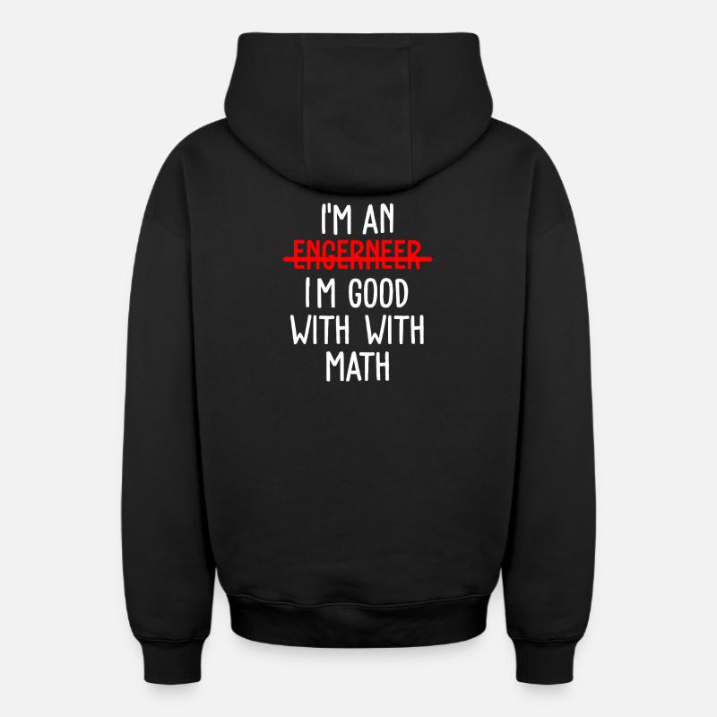 Math Math Math Teacher Mathematician - Oversized Heavyweight Unisex Zip Hoodie - black