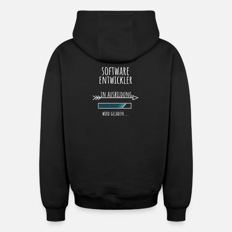 Informatik Studium Beruf Softwareentwickler - Oversized Heavyweight Unisex Zip Hoodie - Schwarz