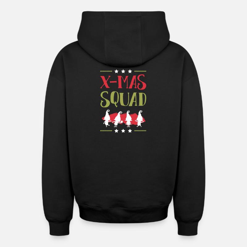 Escouade de Noël - Sweat à capuche unisexe zippé oversize épais SPREAD - noir