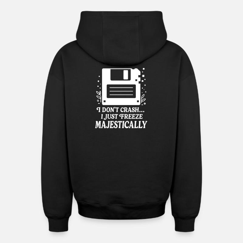 Gel majestueux - Sweat à capuche unisexe zippé oversize épais SPREAD - noir