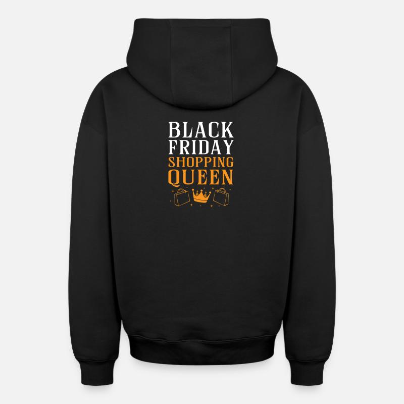 Virée shopping du Black Friday - Sweat à capuche unisexe zippé oversize épais SPREAD - noir