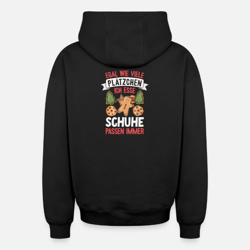 Cadeaux de Noël - Sweat à capuche unisexe zippé oversize épais SPREAD - noir