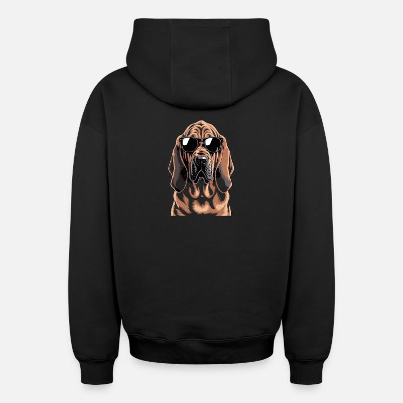 Limier - Sweat à capuche unisexe zippé oversize épais SPREAD - noir