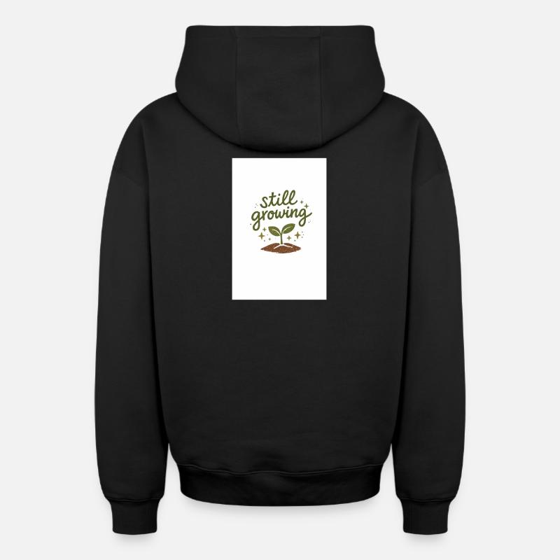 Toujours en croissance - Sweat à capuche unisexe zippé oversize épais SPREAD - noir