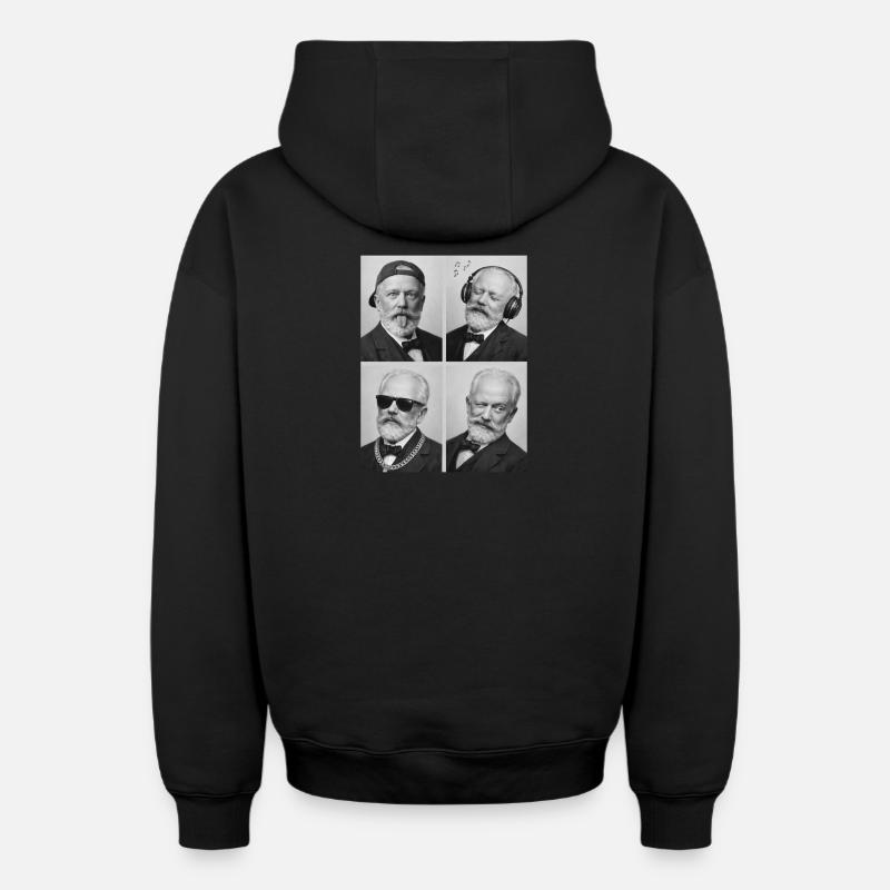 Piotr Ilitch Tchaïkovski - Sweat à capuche unisexe zippé oversize épais SPREAD - noir