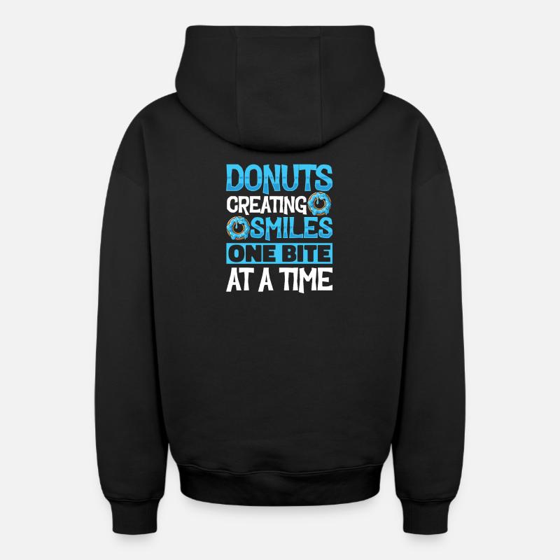 Restauration rapide en donuts - Sweat à capuche unisexe zippé oversize épais SPREAD - noir