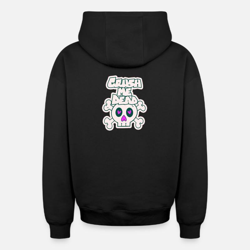 Écrase-moi - Sweat à capuche unisexe zippé oversize épais SPREAD - noir