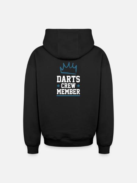 Darts Crew - Oversized Heavyweight Unisex Zip Hoodie - black