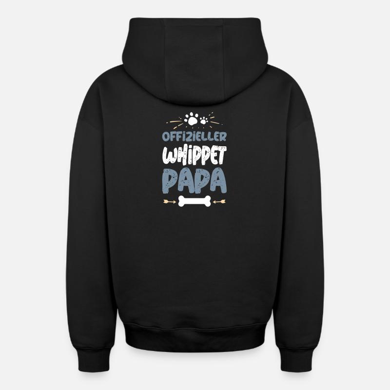 Whippet - Sweat à capuche unisexe zippé oversize épais SPREAD - noir