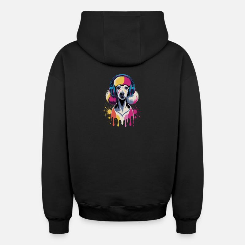 Casque Caniche - Sweat à capuche unisexe zippé oversize épais SPREAD - noir