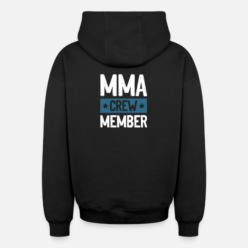 Équipe Mma - Sweat à capuche unisexe zippé oversize épais SPREAD - noir