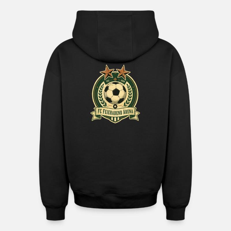 FC Feierabend Arena - Sweat à capuche unisexe zippé oversize épais SPREAD - noir