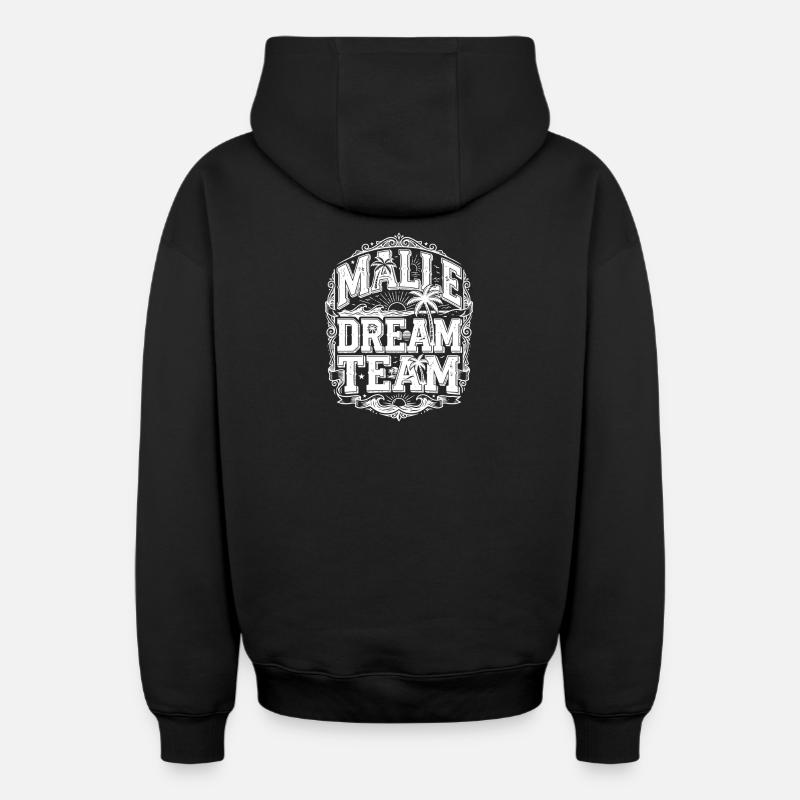Malle 2026 - Sweat à capuche unisexe zippé oversize épais SPREAD - noir