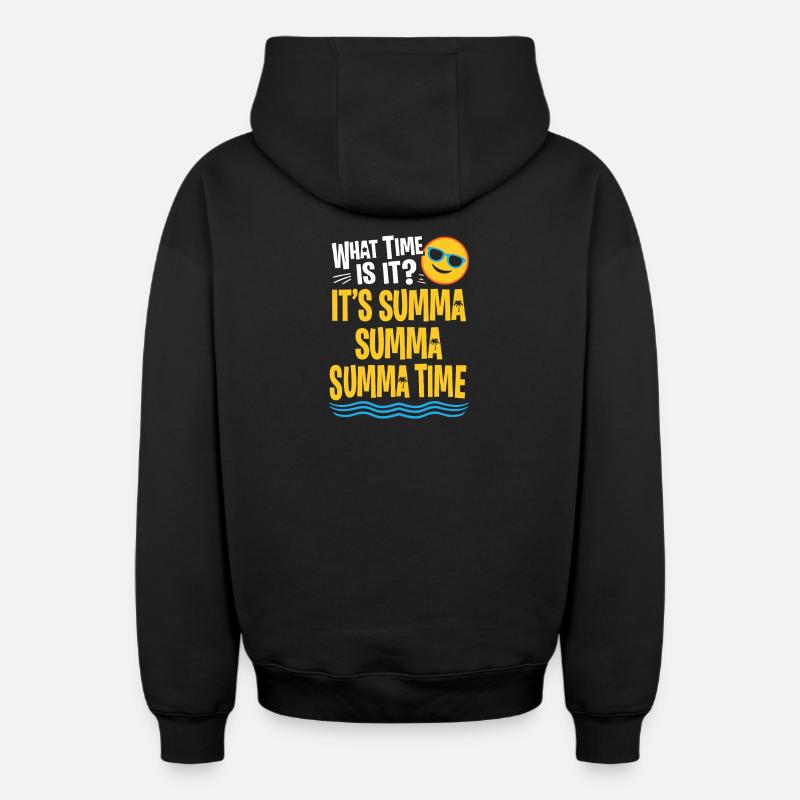 Summa Summa Time Tee - Sweat à capuche unisexe zippé oversize épais SPREAD - noir
