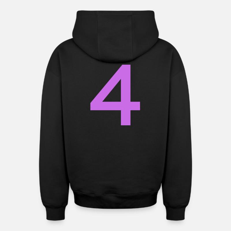 4 - Sweat à capuche unisexe zippé oversize épais SPREAD - noir