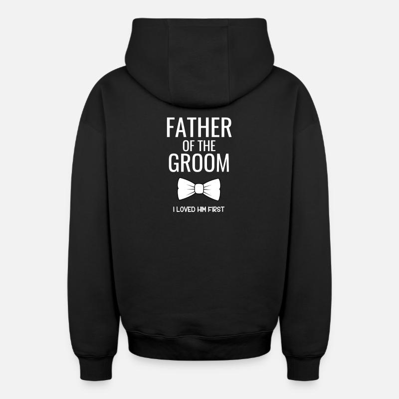 Père du marié - Sweat à capuche unisexe zippé oversize épais SPREAD - noir