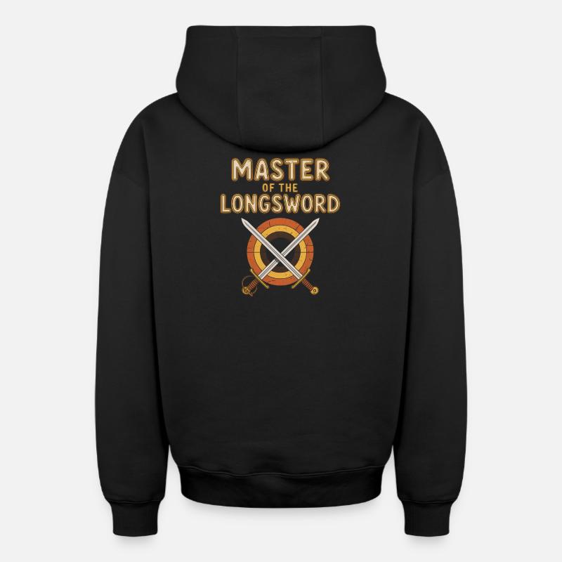 Maître de l’Épée Longue - Sweat à capuche unisexe zippé oversize épais SPREAD - noir