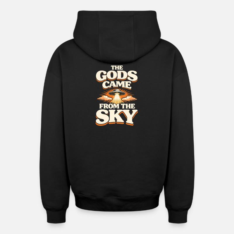 Dieux du ciel - Sweat à capuche unisexe zippé oversize épais SPREAD - noir