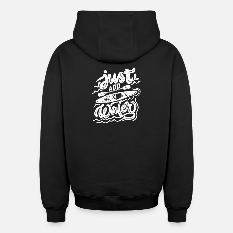 Il suffit d’ajouter de l’eau - Sweat à capuche unisexe zippé oversize épais SPREAD - noir