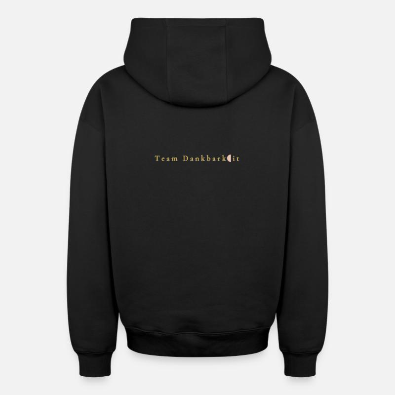 Botschaft - Team Dankbarkeit - Oversized Heavyweight Unisex Zip Hoodie - Schwarz
