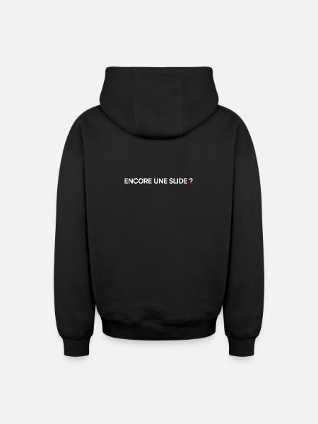 Another slide humor meeting office - Oversized Heavyweight Unisex Zip Hoodie - black