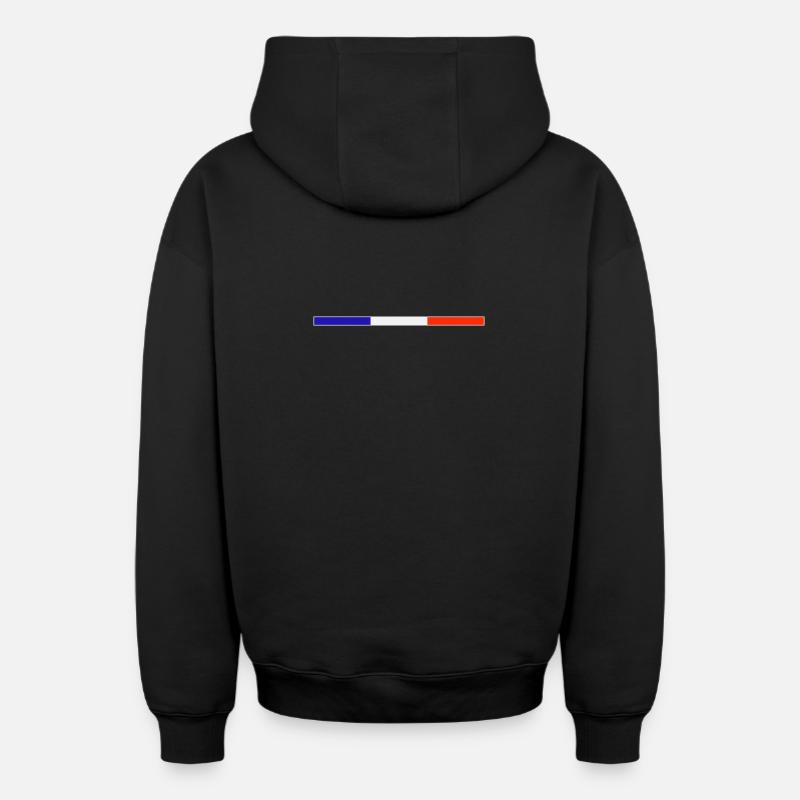 Rectangle 1 - Sweat à capuche unisexe zippé oversize épais SPREAD - noir