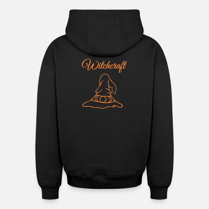 Sorcellerie - Sweat à capuche unisexe zippé oversize épais SPREAD - noir