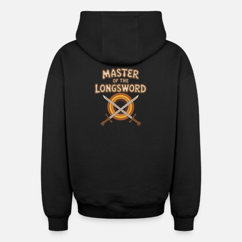 Maître de l’Épée Longue - Sweat à capuche unisexe zippé oversize épais SPREAD - noir