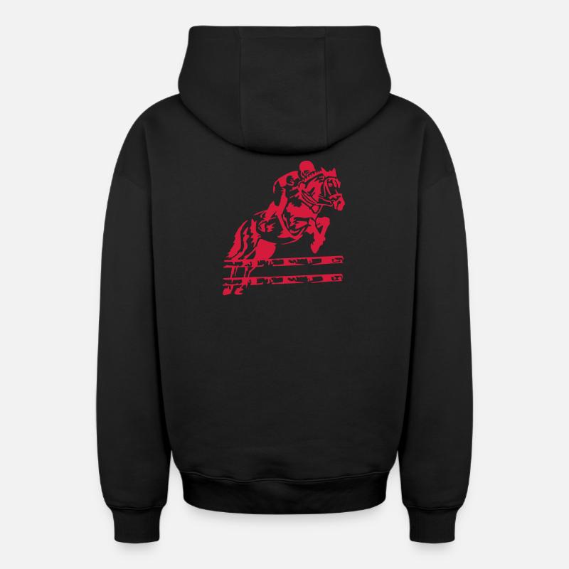 course - Sweat à capuche unisexe zippé oversize épais SPREAD - noir