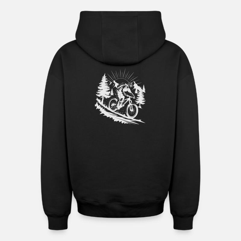VTT VTT - Sweat à capuche unisexe zippé oversize épais SPREAD - noir