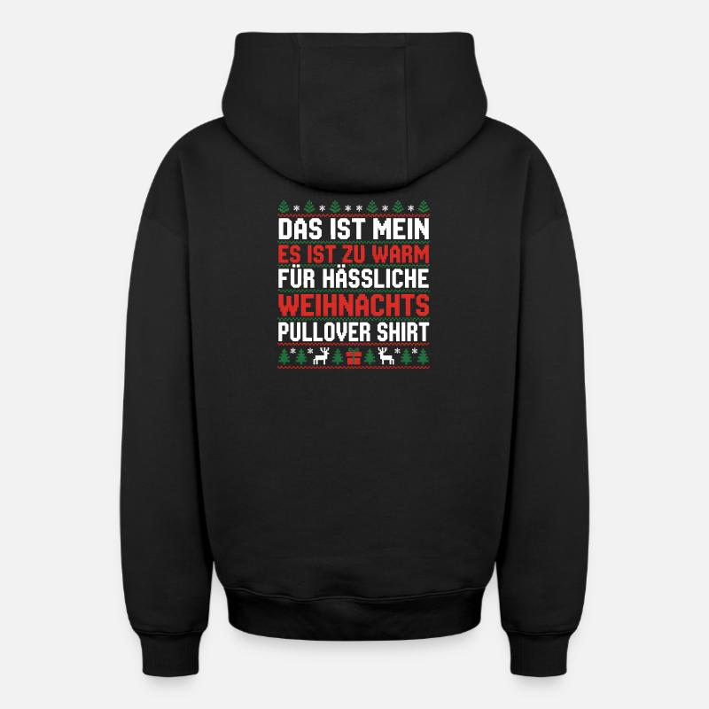 Noël - Sweat à capuche unisexe zippé oversize épais SPREAD - noir