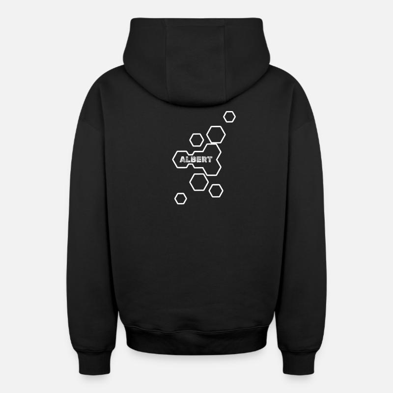 Cadeau pour Albert - Sweat à capuche unisexe zippé oversize épais SPREAD - noir